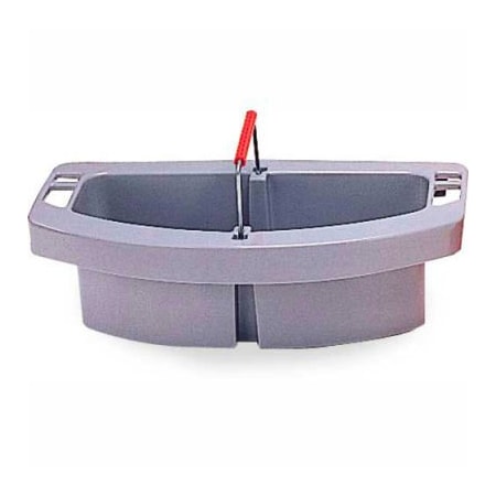 Rubbermaid Commercial Rubbermaid® 2-Compartment Maid Carry Caddy 16" x 9" x 5", Gray - RCP2649GRA - Pkg Qty 4 FG264900 GRAY